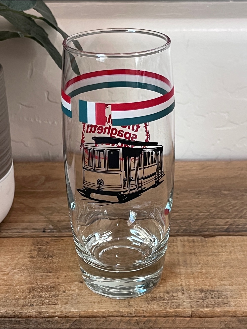 Vintage The Old Spaghetti Factory Souvenir Glass Trolley Cable Car - Picture 2 of 4